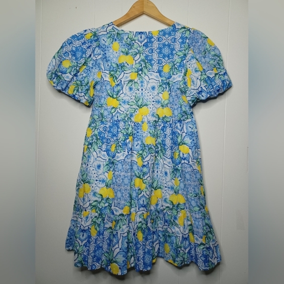 Blue and Yellow Maxi Dress - Picture 2 of 11